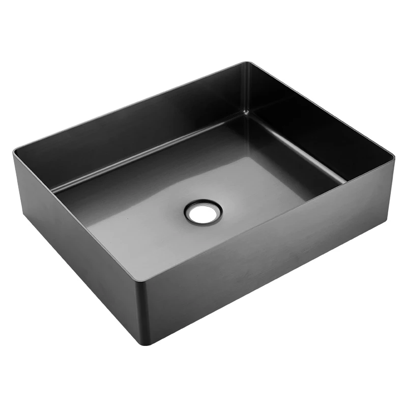 304 stainless steel rectangular wash basin black countertop bar B&B KTV art creative