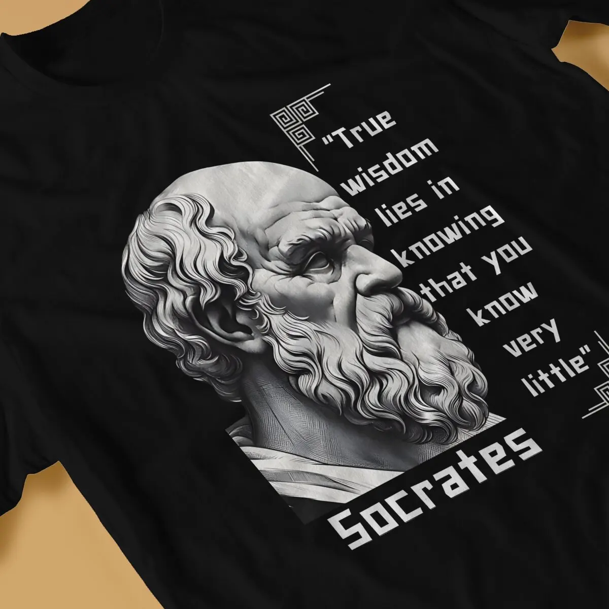 Socrates Famous Quote Hip Hop TShirt Philosopher Leisure T Shirt Summer Stuff For Men Women