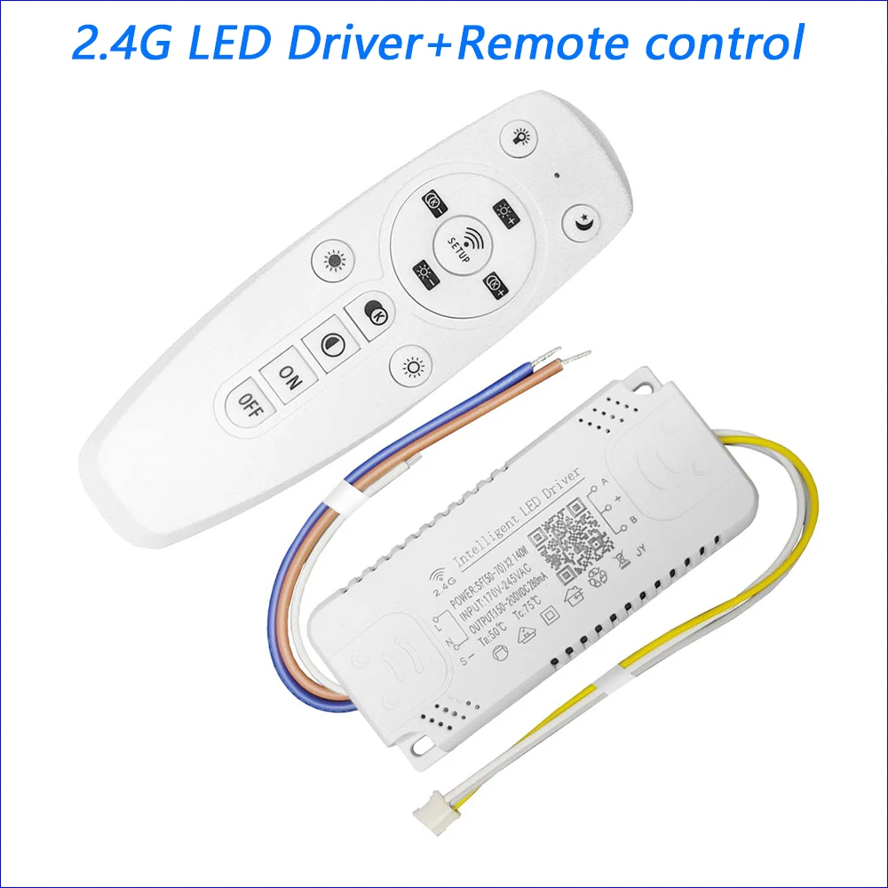 1Pair (20-40W)×2 (40-60W)×2 Dimmable intelligent LED driver chandelier\'s transformer 2.4G remote&APP control power supply AC220V