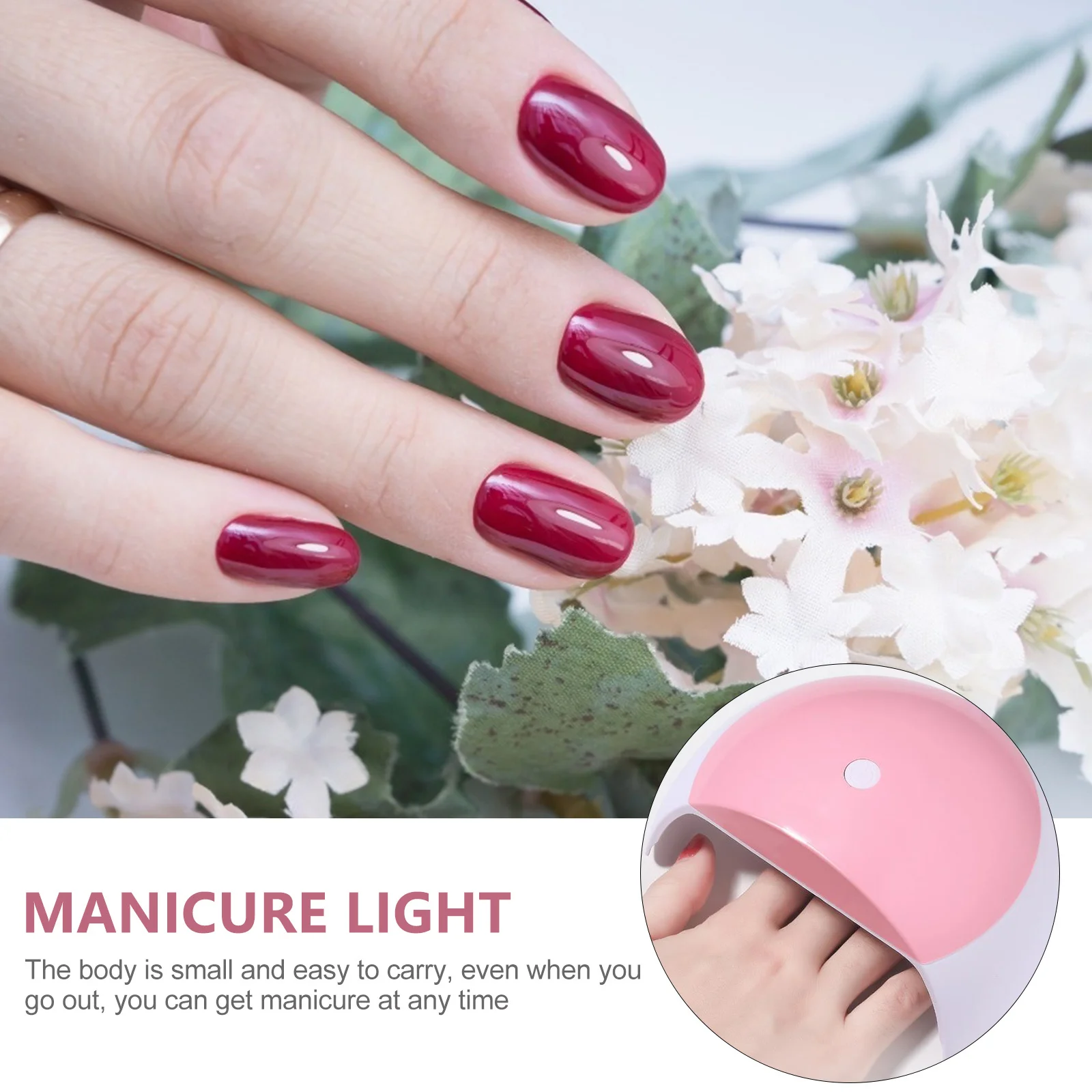 48w profissional lâmpada da arte do prego portátil manicure luz de secagem rápida gel polonês secador elegante fácil transportar qualquer vez em qualquer lugar