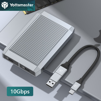 Yottamaster M.2 External SSD Case SATA NVMe Dual Protocol Bay USB A 3.0 Type C M2 HD Enclosure Hard Disk Drive Storage Box USB3