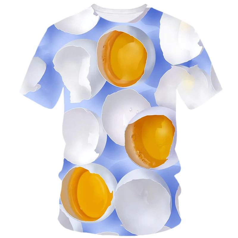 

Creative Funny Egg 3d Printed T Shirt Men Summer Short Sleeve Harajuku Casual Loose T-Shirt Fashion Street Comfort Tees Clothing
