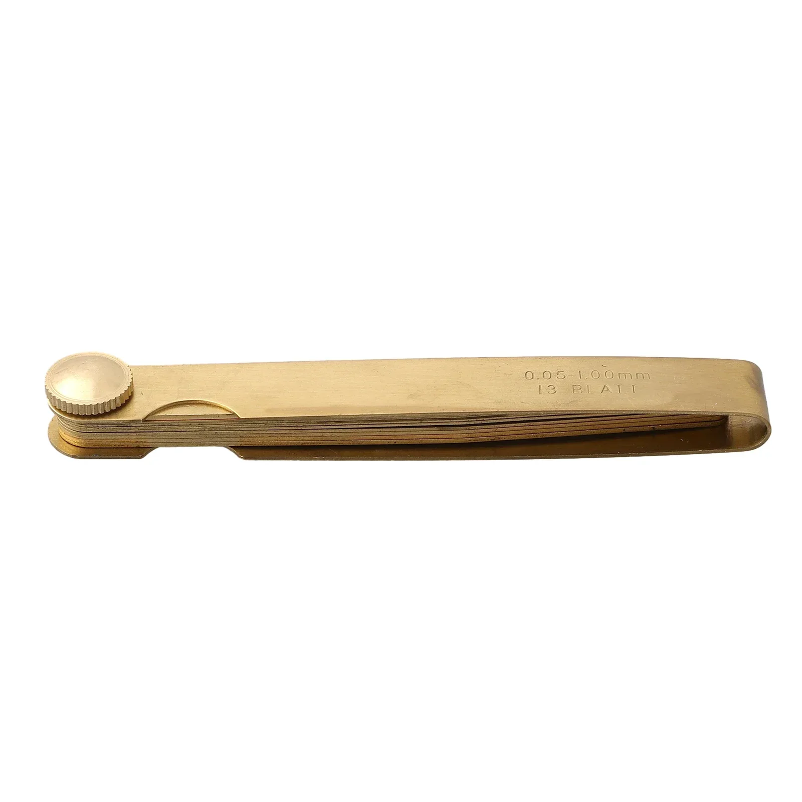 High Quality New Practical Feeler Gage Measure Tool 100x13mm 13 Blade Thickness Brass Engineers High Precision