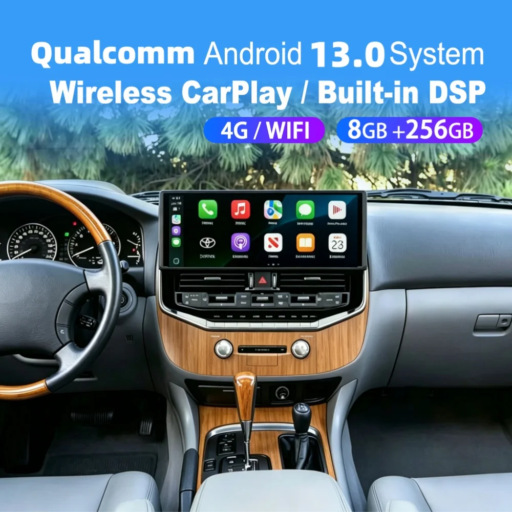 Android For Toyota Land Cruiser LC100 LX470 2002~2007 Car Multimedia Automotive CarPlay Auto GPS Navi Car Radio Stereo Head Unit