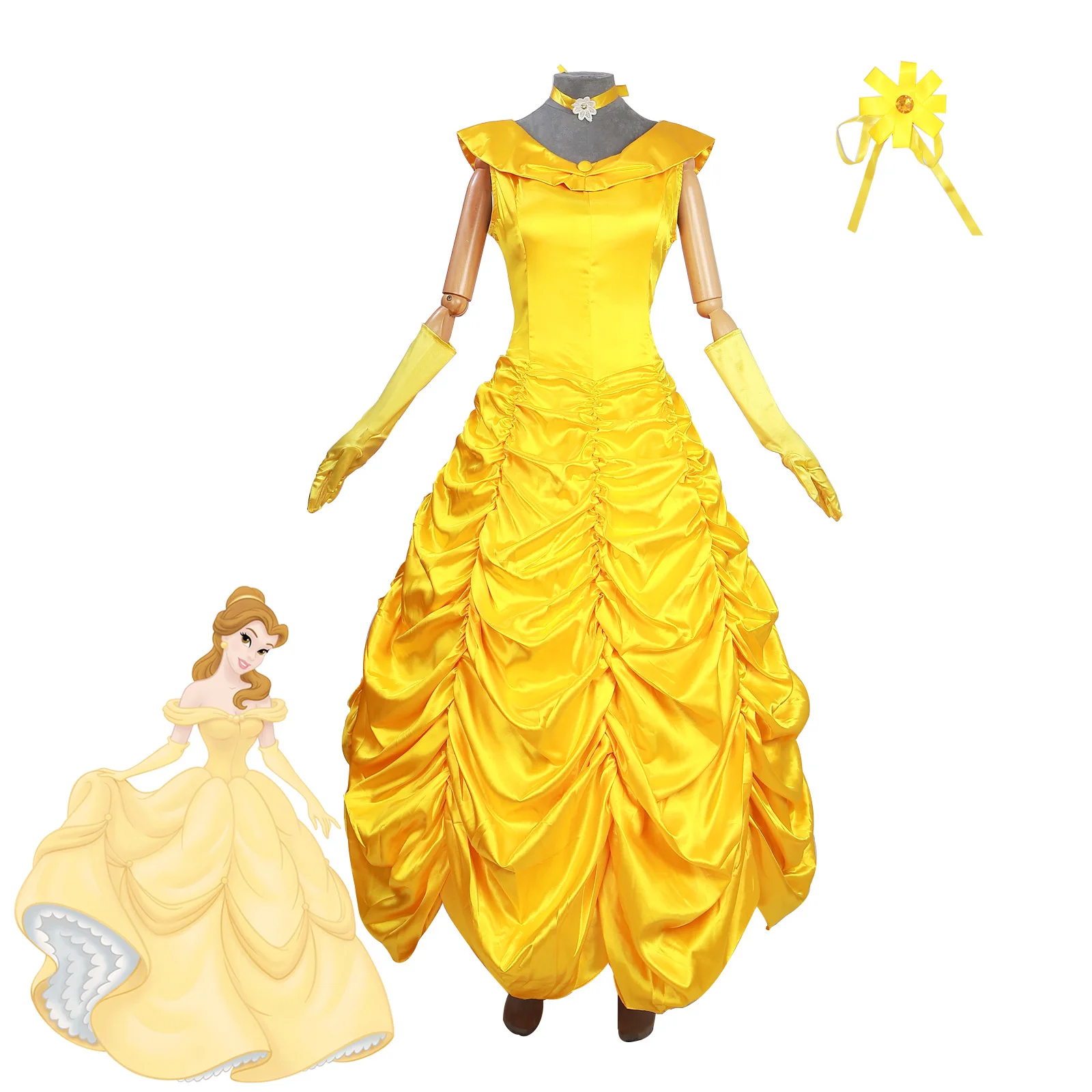 

Grimm's Fairy Tales Cosplay Costume - Beauty And The Beast - Belle Dress Performance Costume