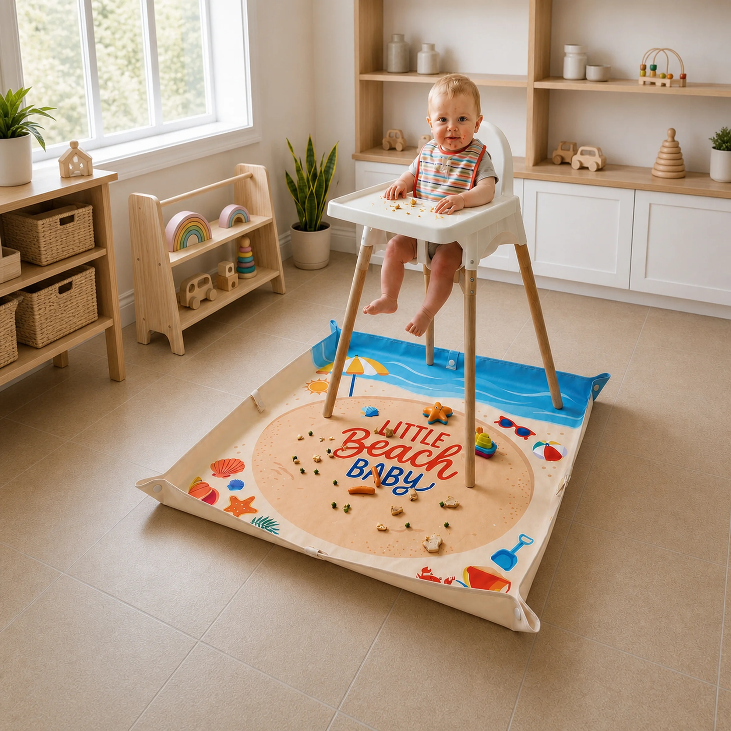 1PC Baby Mat for Floor & Under - đánh giá và giá Highchair Splash Mat