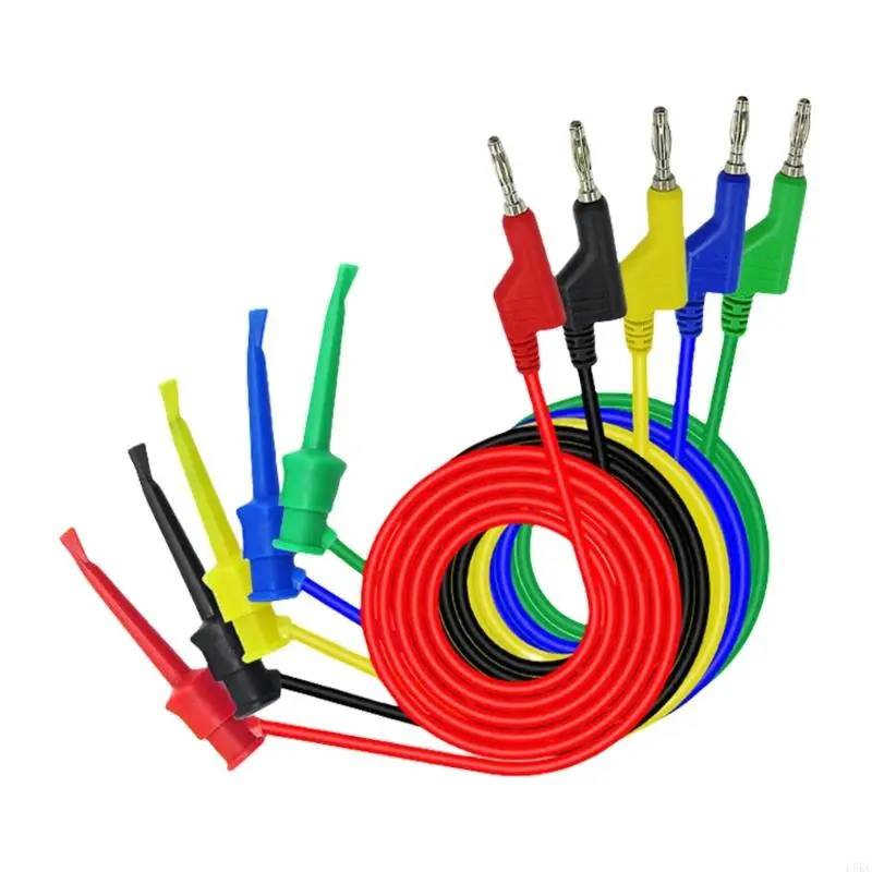 L8RC 5pcs 4mm Banana Plugs Test Cords Banana Plugs Test Leads Coloful for Fast Transmission & Easy Connection