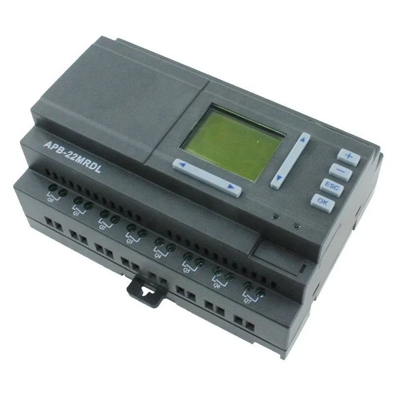 YUMO APB-22MRDL DC12V-24V 14 points digital input 8 points relay output PLC supplier elevator control plc