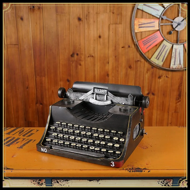 Vintage Typewriter Model Office Decoration, Coffee Shop Photo Props, Desktop Decorations