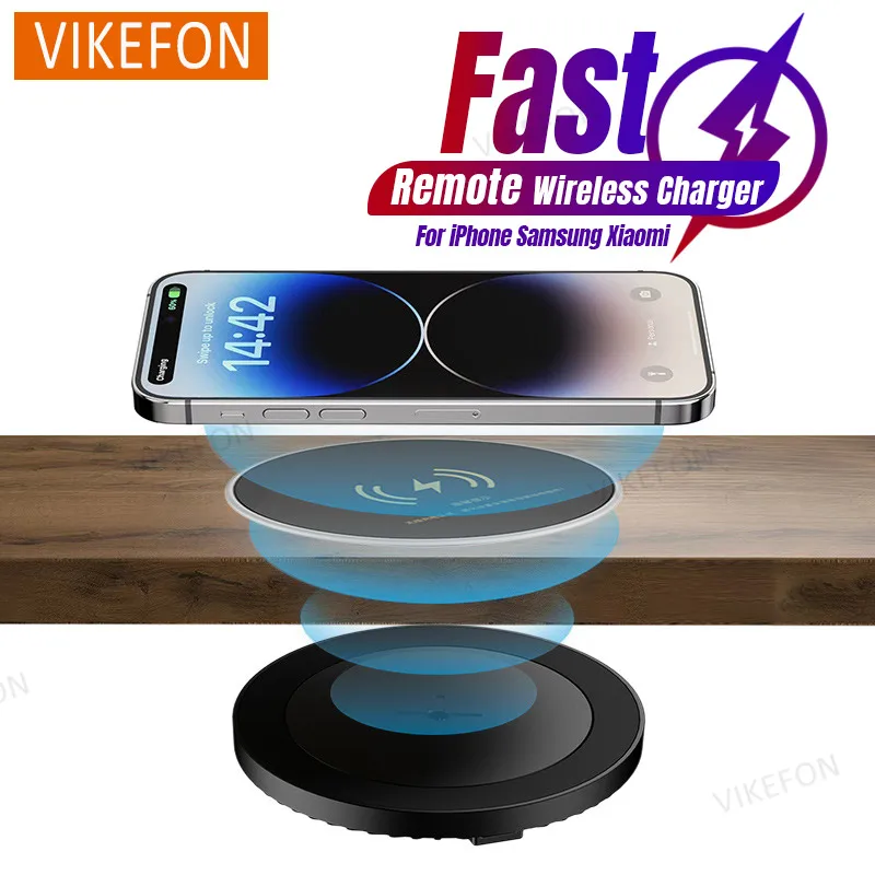 

Desktop Space 40MM Wireless Charging Desktop Phone Charging Pad For iPhone 16 15 14 13 12 Samsung Fast Wireless Charging Station