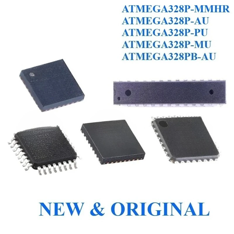 5pc ATmega328P / ATmega328P-AU / ATmega328P-MU / ATmega328P-PU / ATmega328PB-AU - DIP-28, TQFP-32, QFN-32 IC Microcontroller