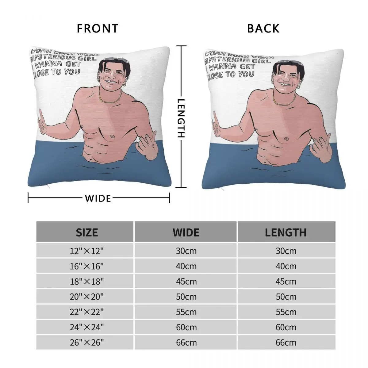 Peter Andre Mysterious Girl Square Pillowcase Polyester Linen Velvet Creative Zip Decor Sofa Cushion Cover Wholesale 45x45