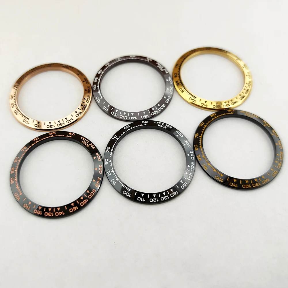 Bisel de reloj inclinado, inserto de bisel de Metal o cerámico, bisel de 39,3x31,5mm, accesorios de reloj, piezas de repuesto