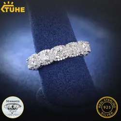 Unisex luxury Men Ring Moissanite 925 Silver Hip Hop Jewelry Unisex Classic Men Rings Rock Gift
