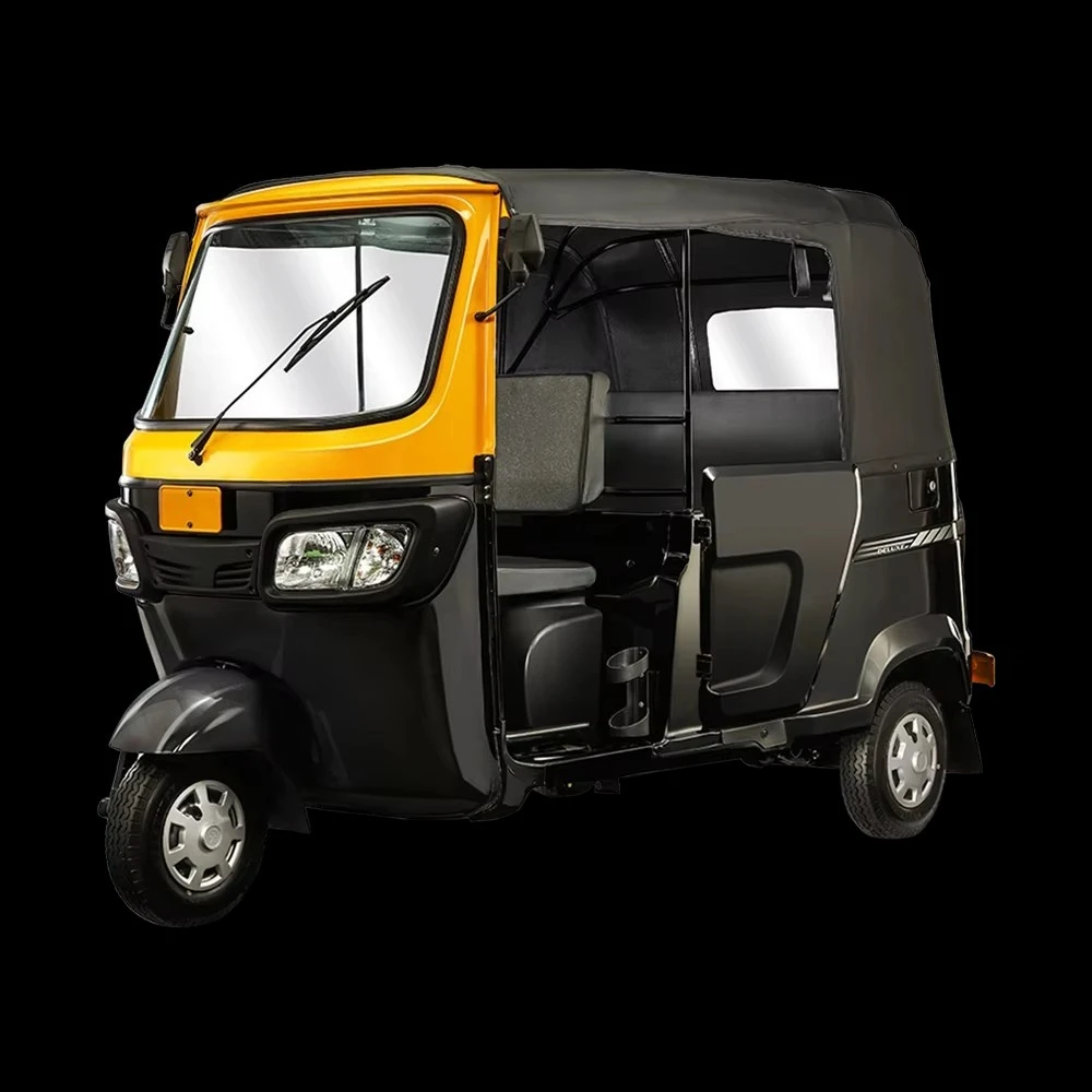 Electric and Motorized 3-Wheel Tuk Tuk Passenger Auto Rickshaw Taxi Vehicle with Closed Body Type