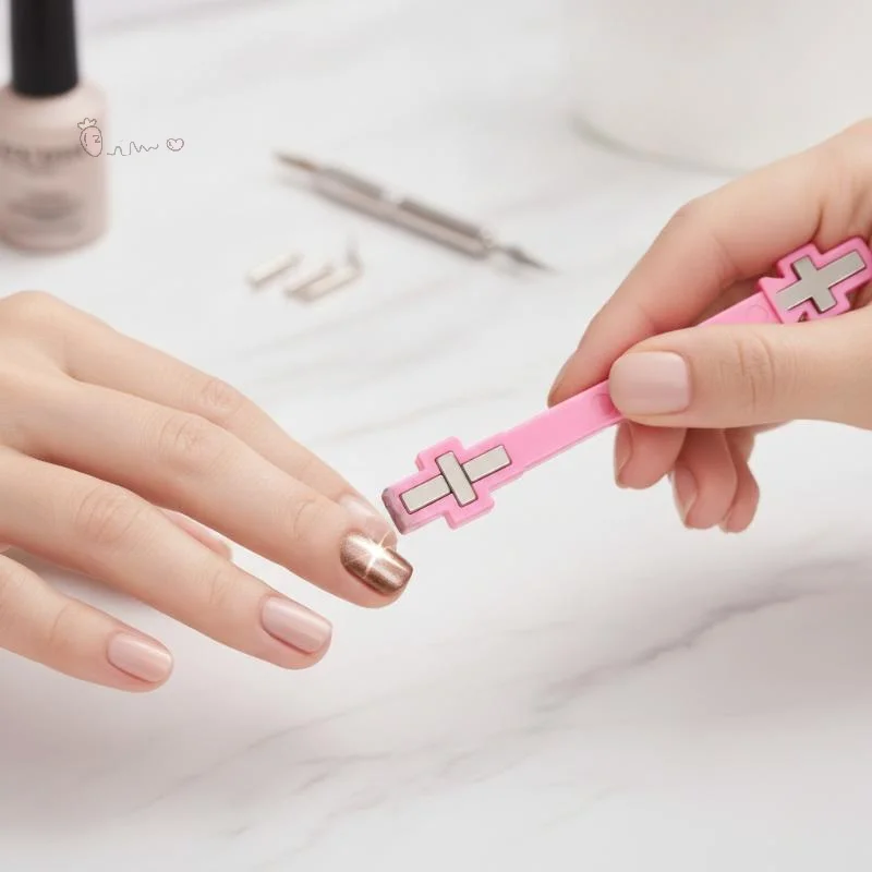 [H] 3 In 1 Cat Eye Nail Magnet Tool Glass Bead Three-star-arrow Cross-grid Cat Eye Gel Polish Magnets Tools Manicure