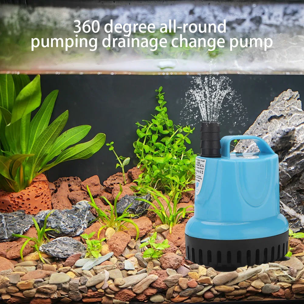 10/25/45W Submersible Water Pump Aquarium ปั๊มหมุนเวียนกรองด้านล่างปั๊มดูดถังปลาปั๊มน้ํา US/EU Plug