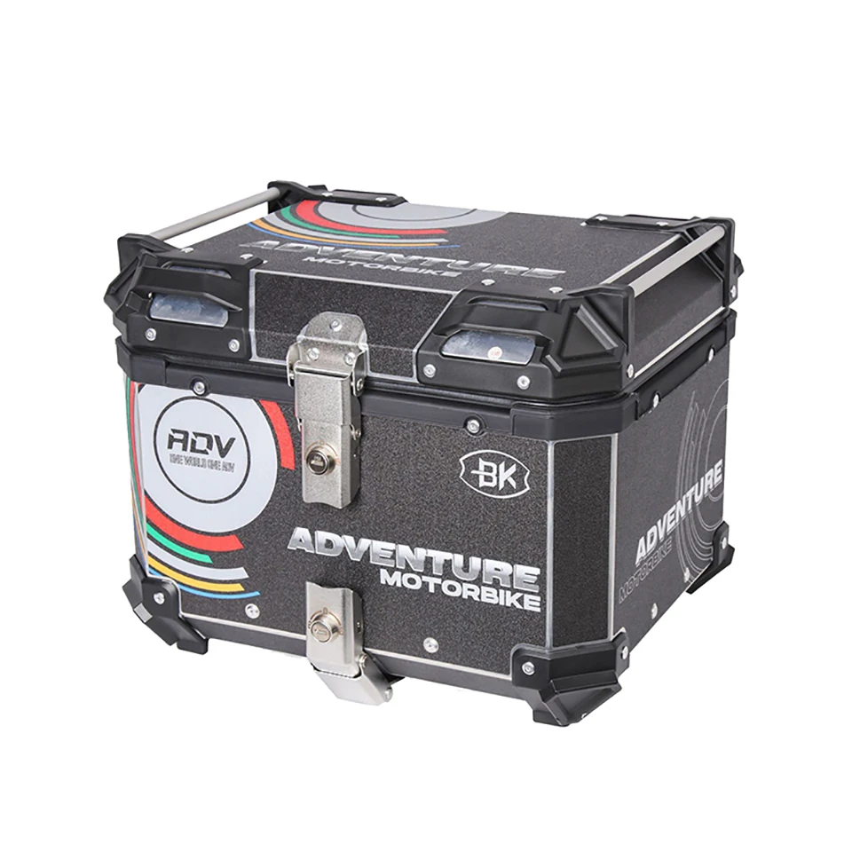 

Motorcycle Rear Luggage Box 36L 45L 55L Moto Top Case Aluminum Motorcycle Box Helmet Key Lock Trunk Motorcycle Tail Box