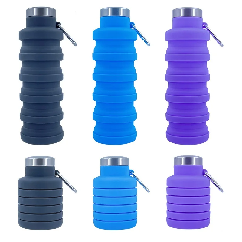 

1pc Collapsible，Reuseable BPA Free Silicone Foldable Bottles Portable Hiking Cup For Outdoor Mountaineering Tours Barware