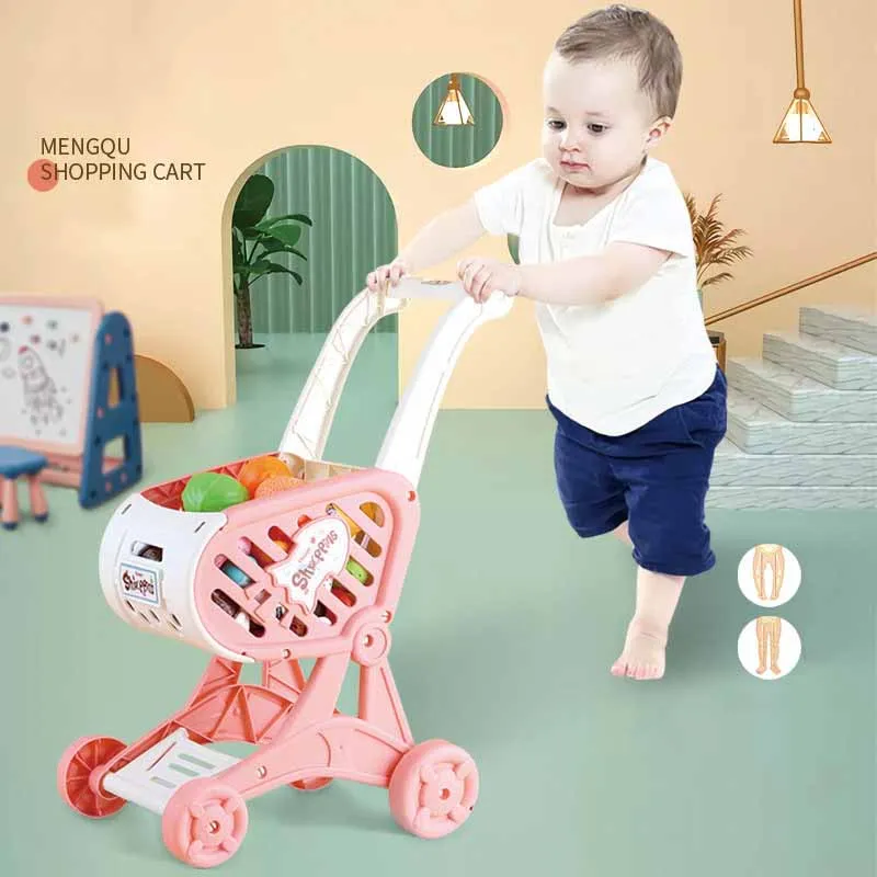 Children's Shopping Handcart  Play House Toy Creative Baby Toddler Simulation Supermarket Handcart Children's Birthday Gifts