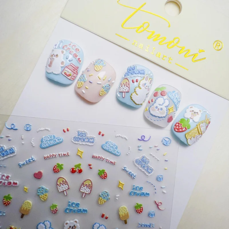 Special Offer Relief nail Stickers Hot Japanese Style Sticker Ornament Little Bear Cartoon 2775