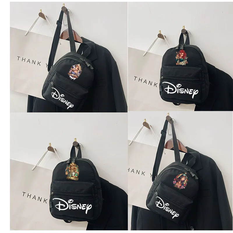 Mochila princesa Elsa Disney para mulheres, mochila estilo feminino, bolsa de compras linda simples, design de moda popular, 2024