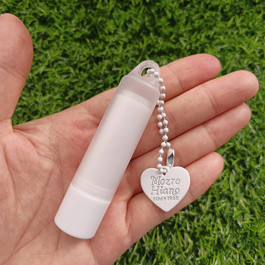 JANCY PACK 3.5g Custom Private Lip Balm Tube Label Lipstick Tube Travel Cosmetic Tube Lipstick Container with Pendant Keychain