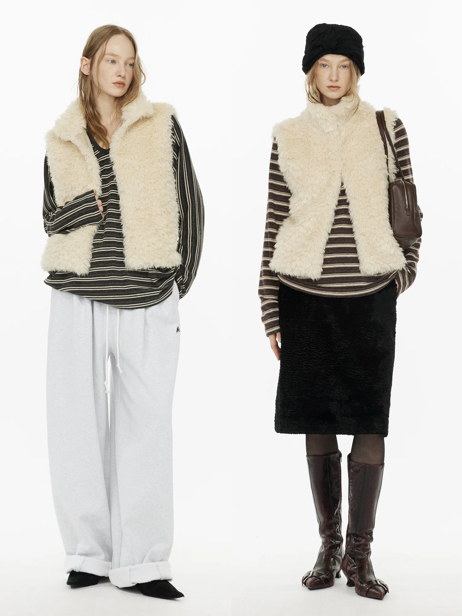 

Molin House Youth Faux Wool Texture Single Button Stand Collar Vest Front Ba Wear Commute Sle Stand Fit Polyester Fiber