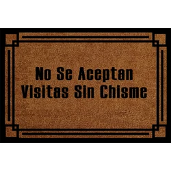 No Se Aceptan Visitas Sin Chisme Entrance Doormat Spanish Anti-slip Rubber Floor Mats Felpudo Puerta Entrada Entryway Door Mat