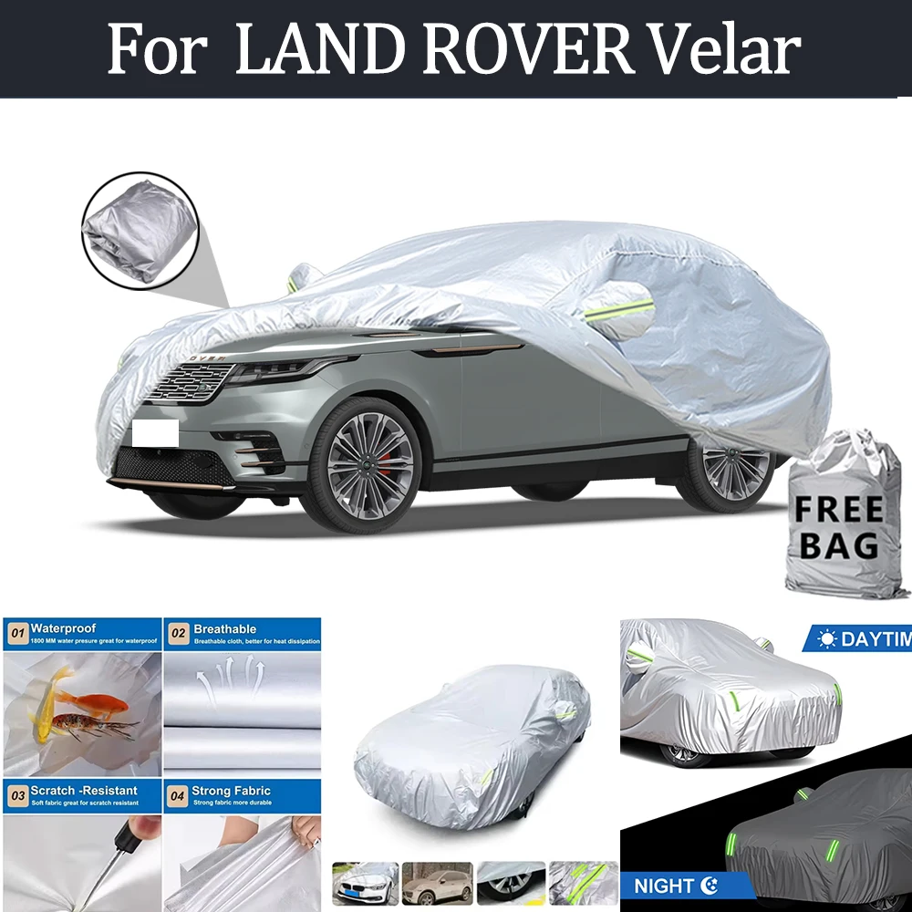 For LAND ROVER Velar Car Cover Outdoor Protection Covers Snow Sunshade Waterproof Dustproof Exterior UV Car Accessories