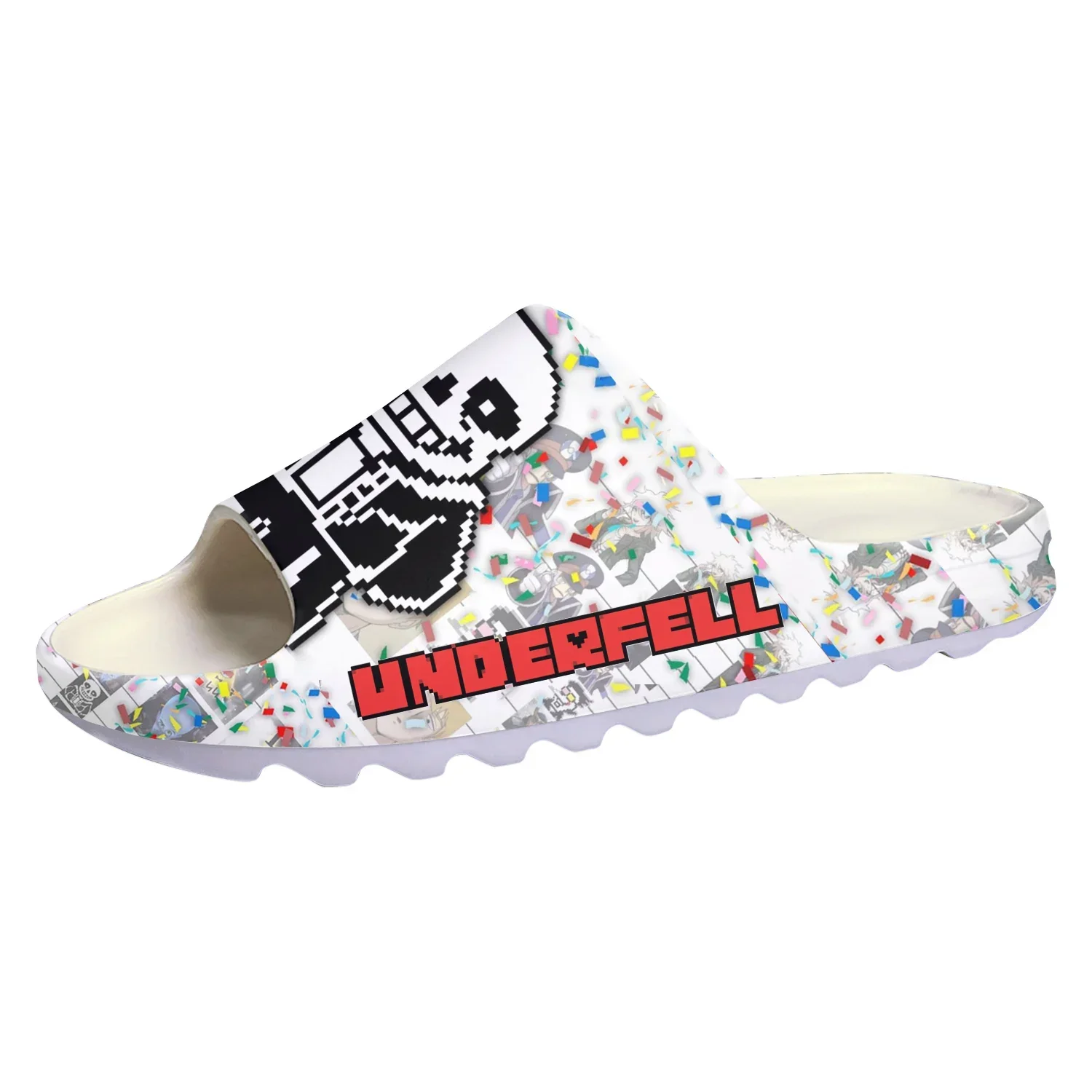 Anime Cartoon Game Undertale Sans Skull Soft Sole Sllipers Mens Womens Teenager Home Clogs Custom Water Shoes on Shit Sandals