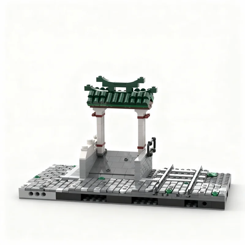 

399pcs MOC Modular Trainstation Ramp Left City Trains Model Building Blocks Construction Toy Christmas Gifts DIY Creative Idea