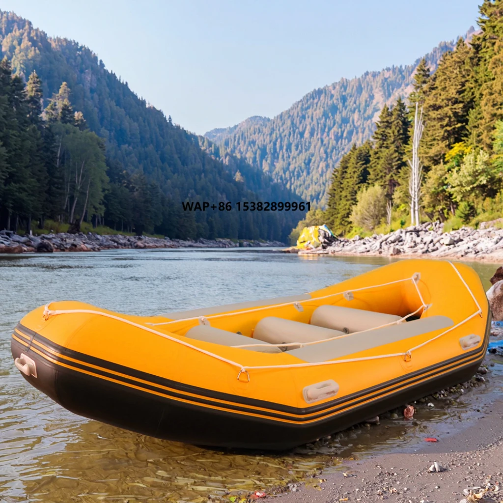 Hot Sale   European Standard Self Bailing Drop Stitch Boat Fishing 6 Person Rubber Raft   Whitewater Life Raft with PVC Material