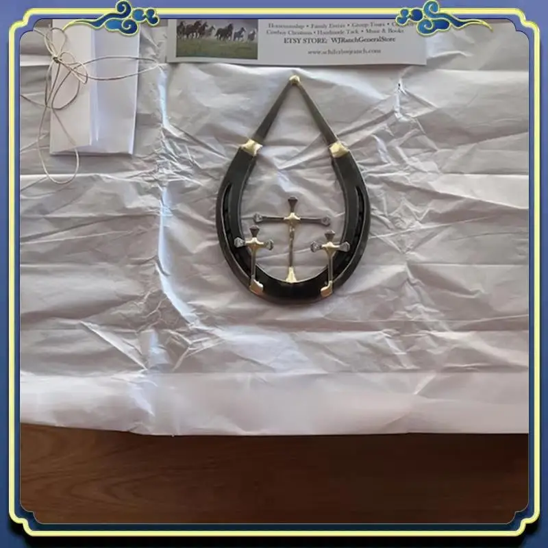 Latest Horseshoe Nail Crucifix Wall Decoration Decorative Horseshoe Wall Crucifix - Rustic Spiritual Art Sculpture