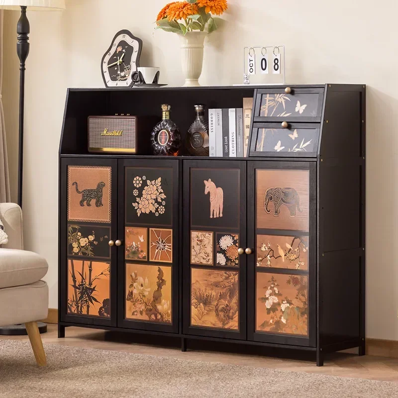New model Side cabinet Household living room Wall integrated locker Coffee cabinet Cabinet