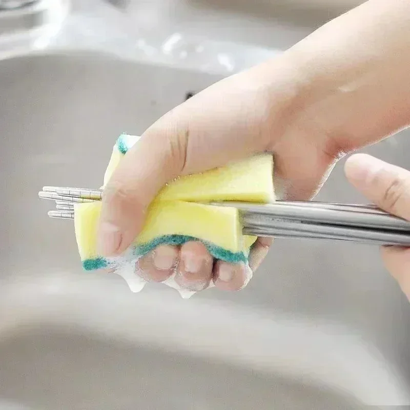 Dish Washing Sponge Dust Cleaning Sponge Scrubber for Kitchen Magic Cleaning Majoc Eraser Sponge Kitchen Scourer Supplies