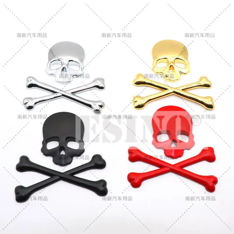 

Car Styling Skull 3D Metal Chrome Zinc Alloy Adhesive Emblem Car Body Trunk Fender Badge Sticker Decal Auto Accessory