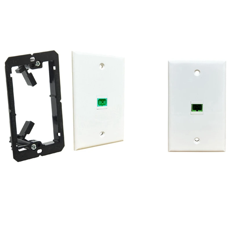 

1 Port Fiber Wall Plate SC APC Simplex Fiber Optic Wall Plate Optical Wall Plate With 1-Gang Mounting Bracket Easy Install ,A