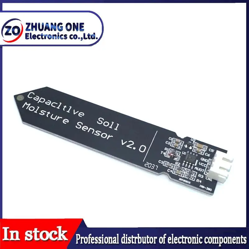 Capacitive Soil Moisture Sensor Module Not Easy to Corrode Wide Voltage Wire 3.3~5.5V Corrosion Resistant W/ Gravity for Arduino