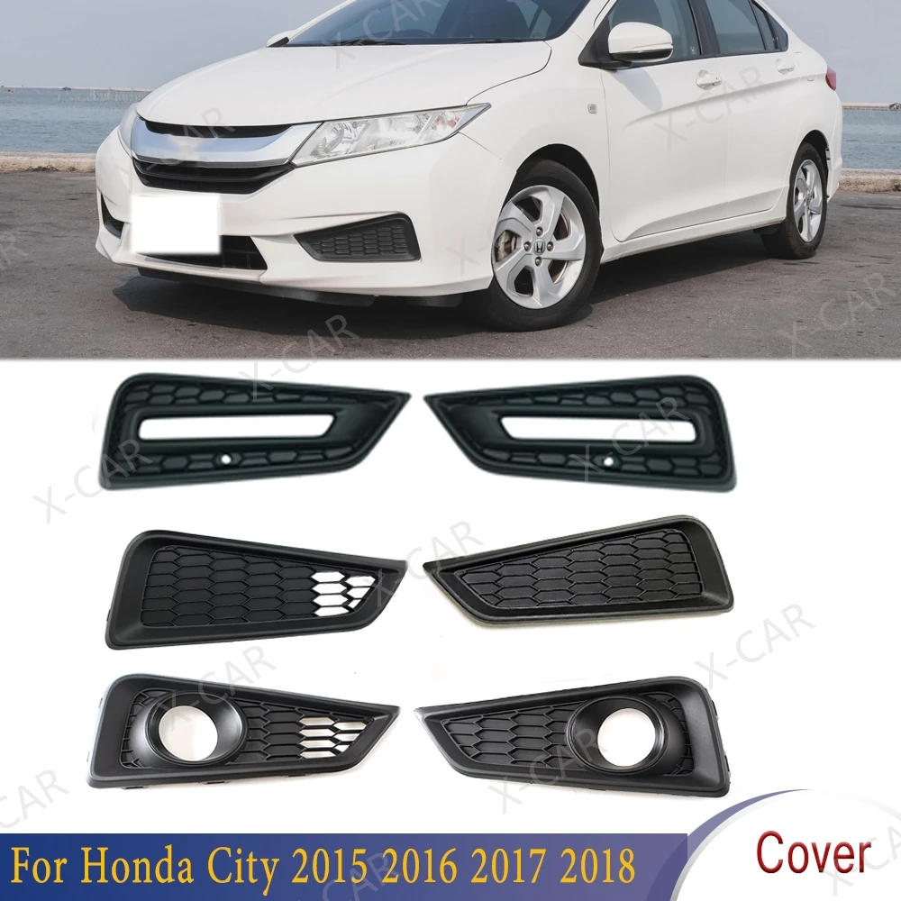 

Для Honda City 2015 2016 2017 2018 передний бампер, противотуманная фара, задняя крышка рамы, решетка радиатора 71107-T9A-T00 71102-T9A-T00