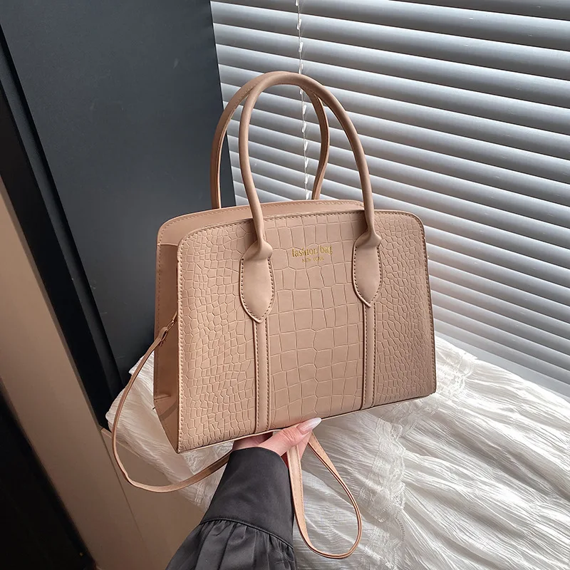 

Women's New Patchwork Square Bag 2026 Spring Large Capacity Fashion Trendy Top Handle Shoulder Bag Versatile Casual