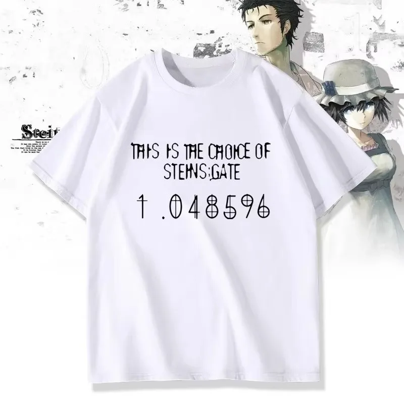 Steins;Gate Japanese Anime Summer T-shirt Men Women Unisex Anime Clothes