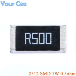 100pcs/10pcs 0.5 ohm 2512 SMD Resistor 1W 0.5R R500 1% 2512 Chip Resistance