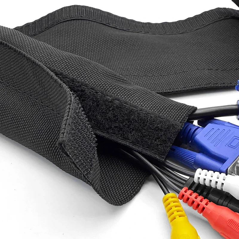Self Adhesive Expandable Nylon Braided Wire Wrap 10-100mm 1-10M Easy Install Sleeve for Computer Household Wire Arrangement