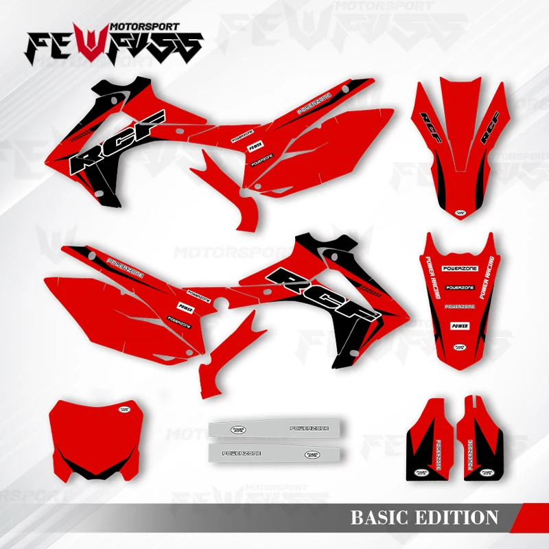 

Fewfuss Graphics Decals Stickers Motorcycle Background Custom For HONDA 2014 2015 2016 2017 CRF250R 2013-2016 CRF450R 002