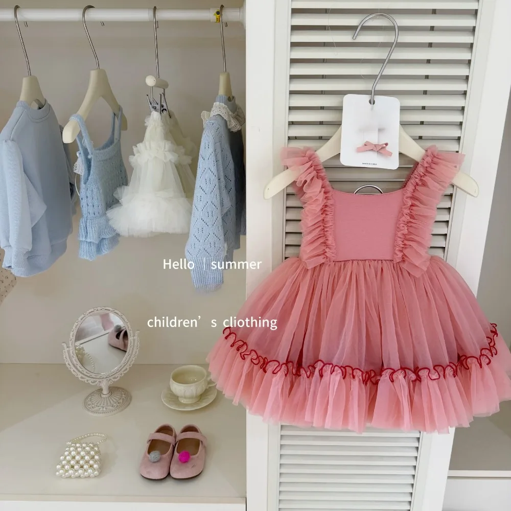 robe-d'ete-rose-peche-pour-filles-robe-tutu-en-tulle-style-princesse-robe-de-fete-moelleuse-pour-73-130-cm