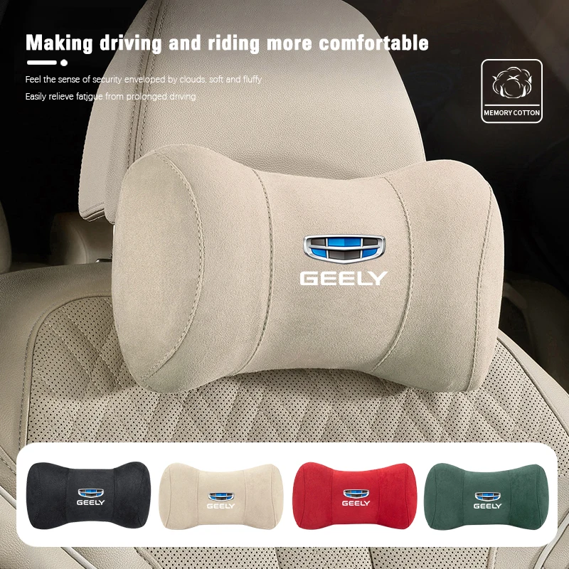 Car Neck Protection Pillow Auto Memory Cotton Seat Headrest For Geely Atlas SUV Boyue Borui Coolray Emgrand GE NL3 EX7 X7 EC7 X6