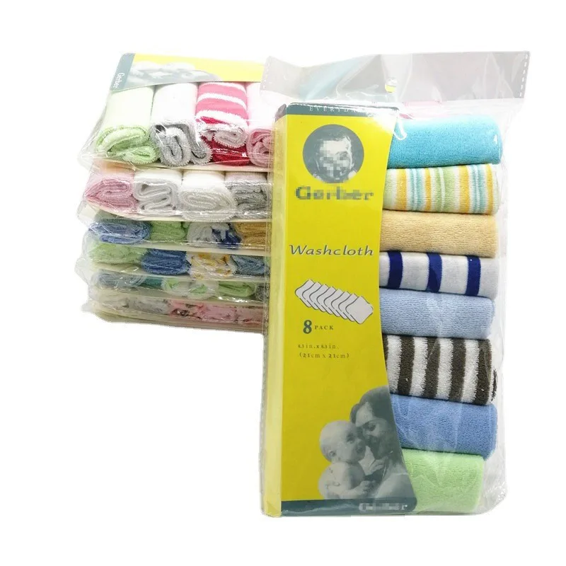 Foreign trade cross-border small square towel baby saliva towel small towel baby small handkerchief feeding towel 8 pack baby...