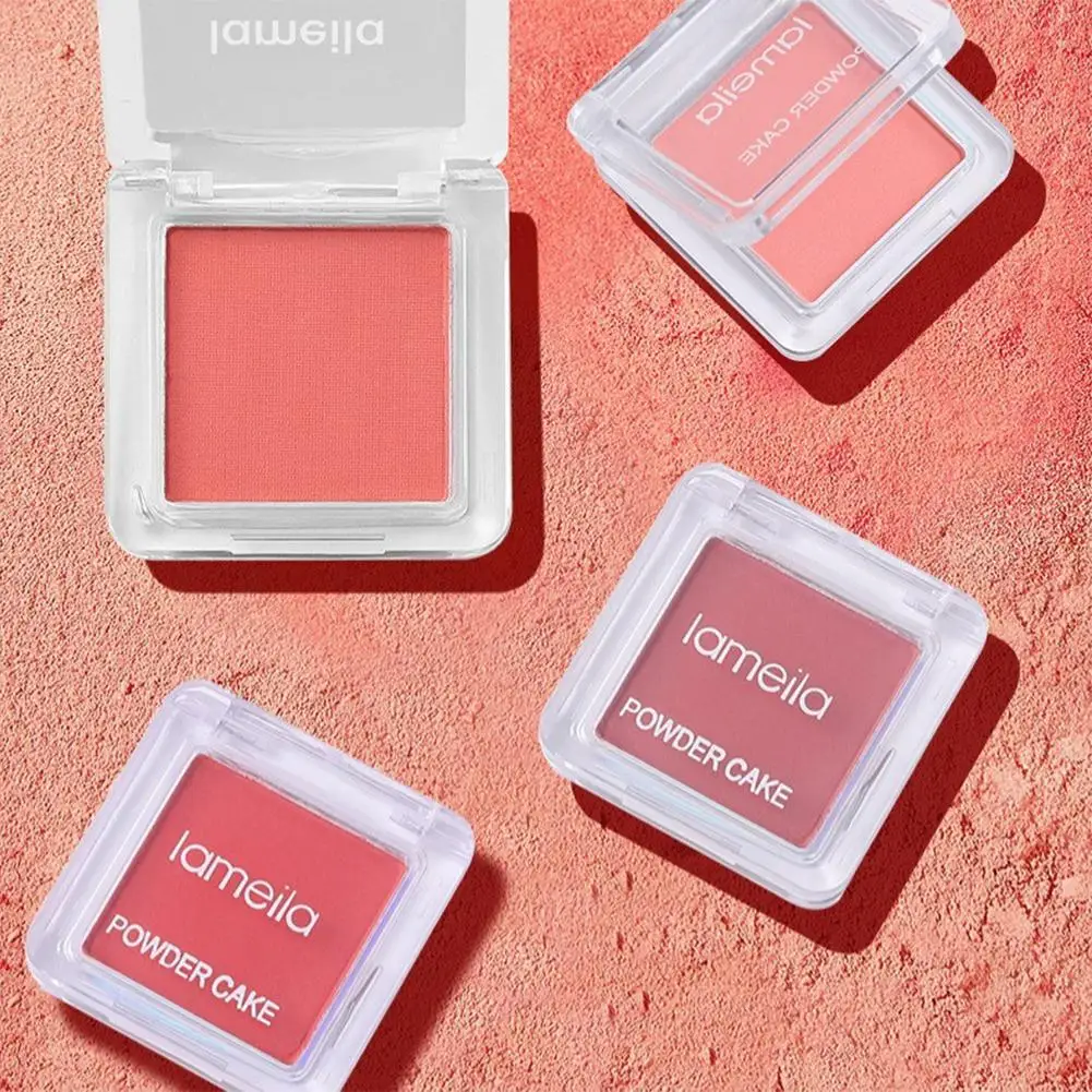 Velvet Matte Monochrome Blusher Plate Face Brightening Lasting Color Rendering Nude Makeup Natural Peach Pink Orange Rouge Blush