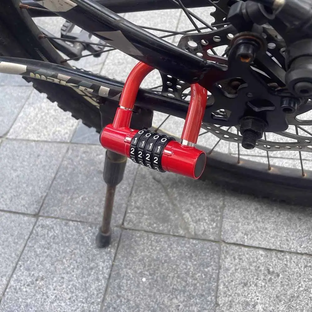 

Durable Anti Theft Bicycle Security Lock U Shape Zinc Alloy Password Lock Acid-Proof Security U Shape Lock Motorcycle Security